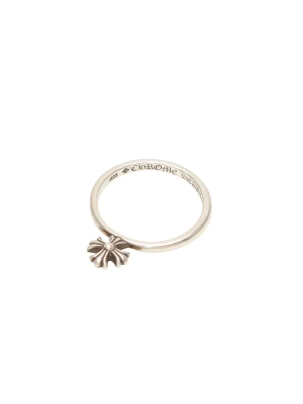 Chrome Hearts Bubble Gum Stand CH Plastic Sling Ring 925 Sterling Silver